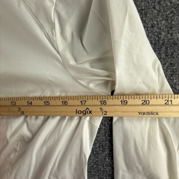 Brunello Cucinelli Women White Long Sleeve Button Up Shirt Large Cotton Blend - Picture 5 of 16